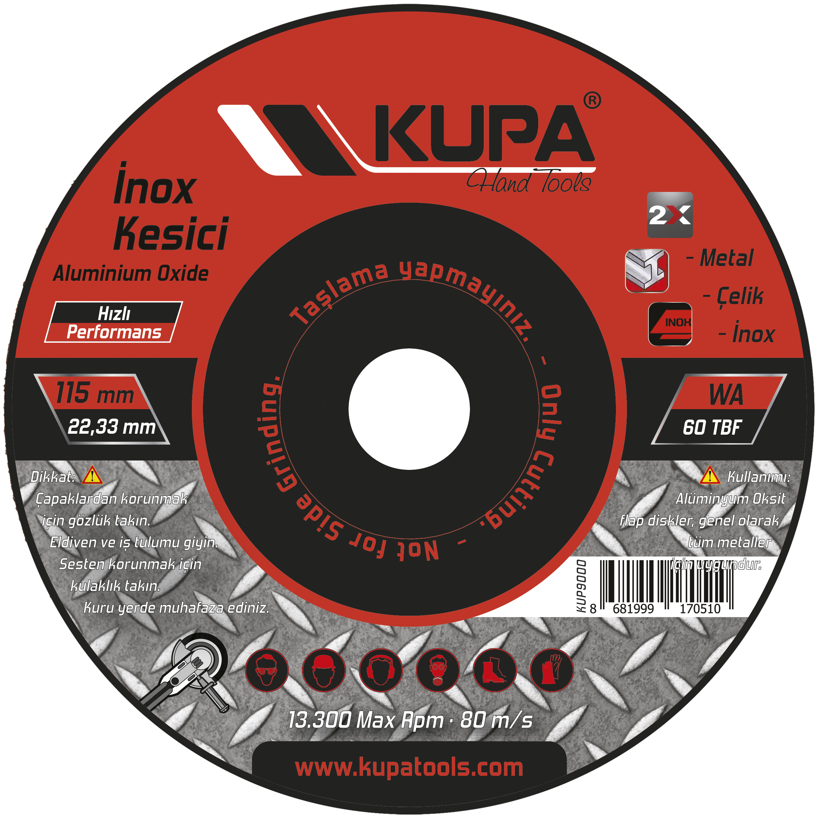KUPA İNOX KESİCİ 115MM (50)